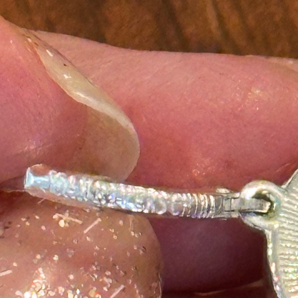 Vtg Joan Rivers Classics Collection Metallic Blue Druzy Round Dangle Earrings - Picture 3 of 5